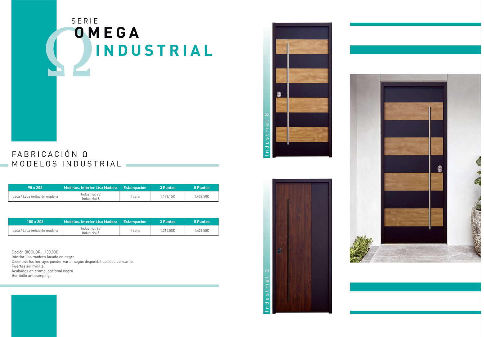 Puertas acorazadas de diseño, serie indistrial