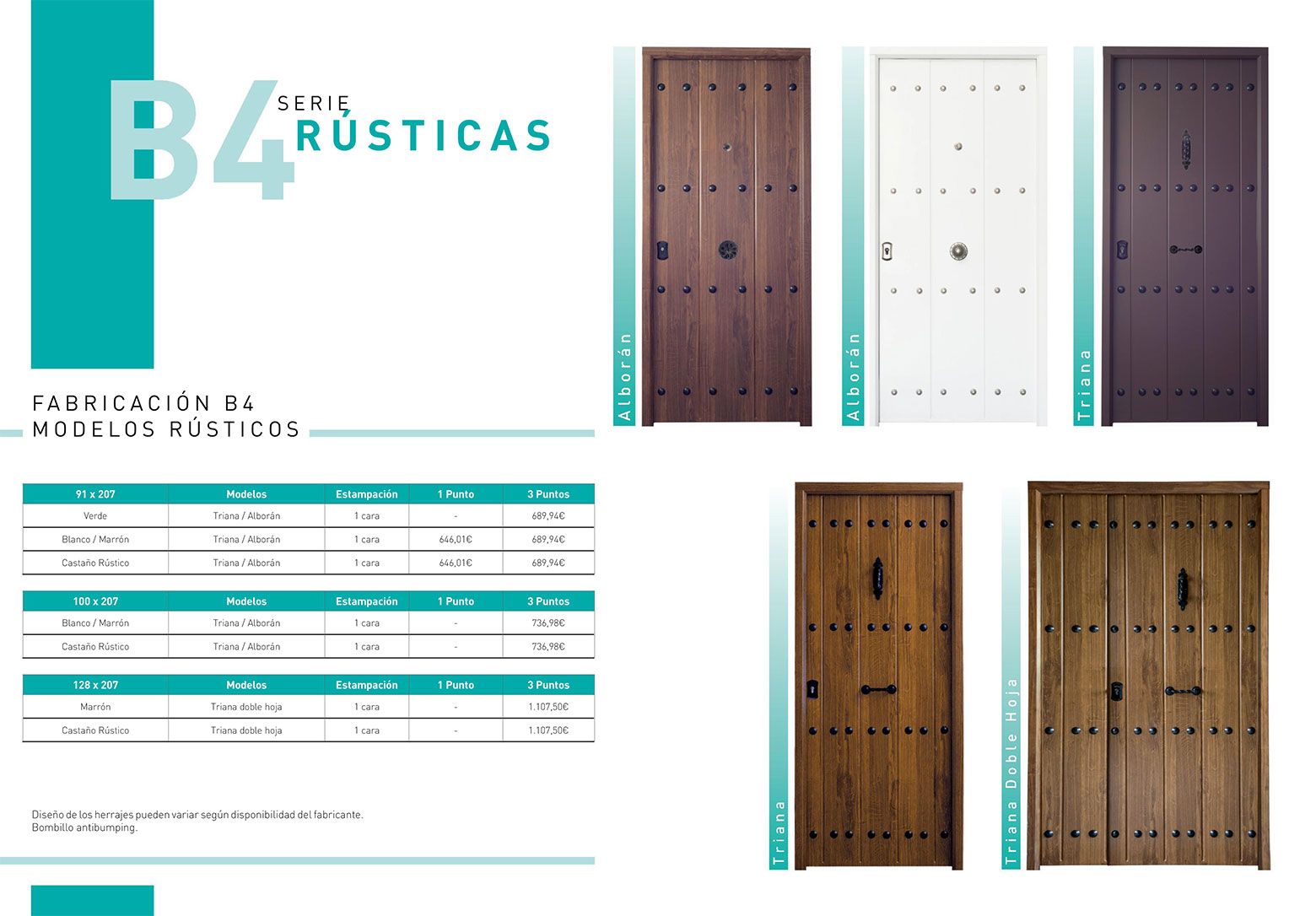 Puertas acorazadas de estilo rústico