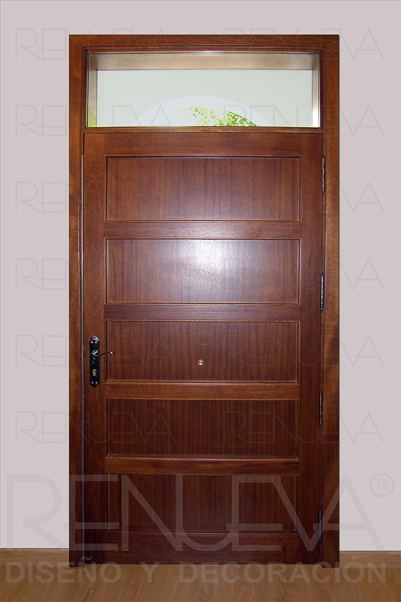 Puerta de entrada rústica cara interior