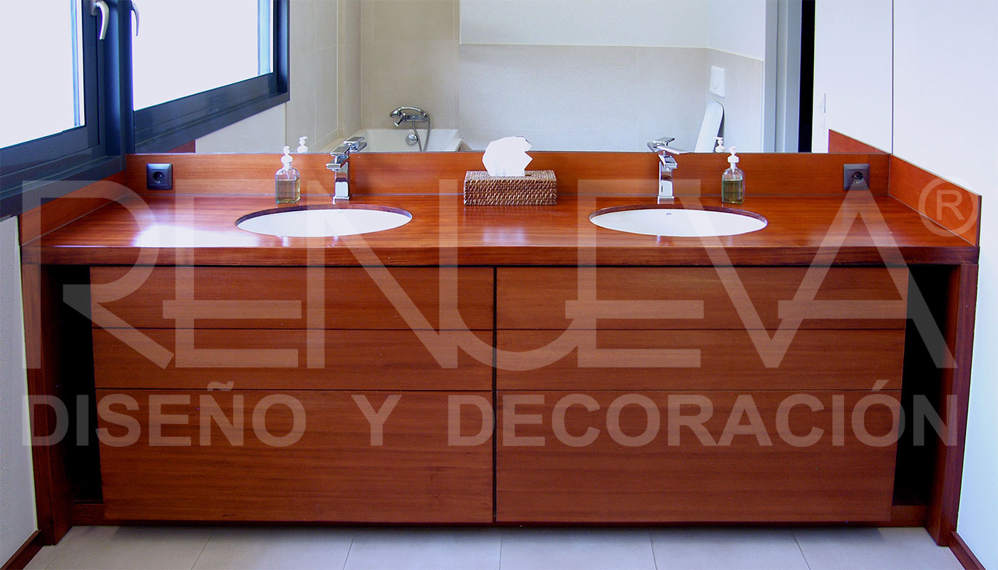 Mueble de lavabo diseñado a medida