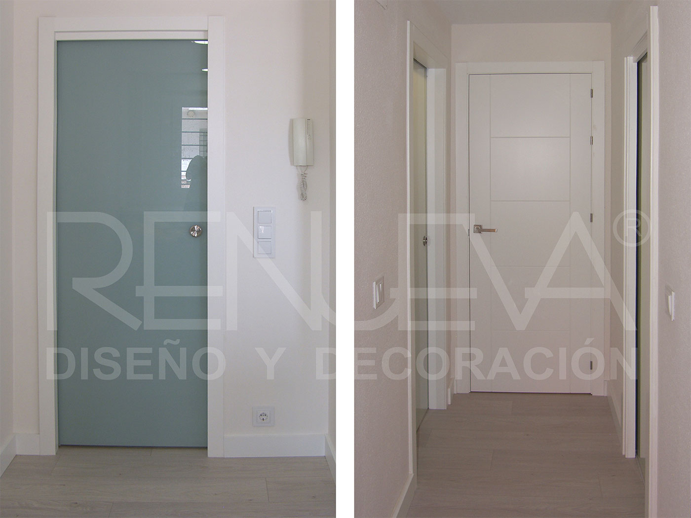 puertas de vidrio y madera en Mairena del Aljarafe