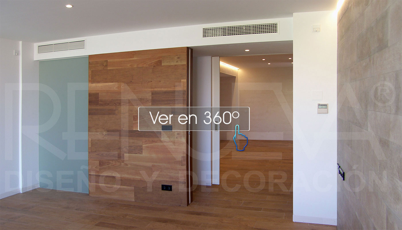 Puerta corredera de gran dimensión tipo tabique movil