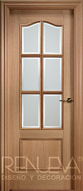 Puerta Uniarte modelo 32 6V ROBLE PROVENZAL