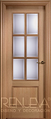 Puerta Uniarte modelo F2 6V ROBLE