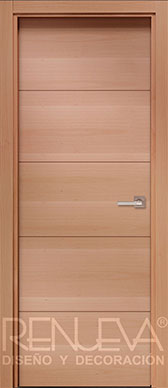 Puerta haya lisa rayada RT5
