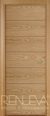 Puerta ROBLE lisa rayada RT7