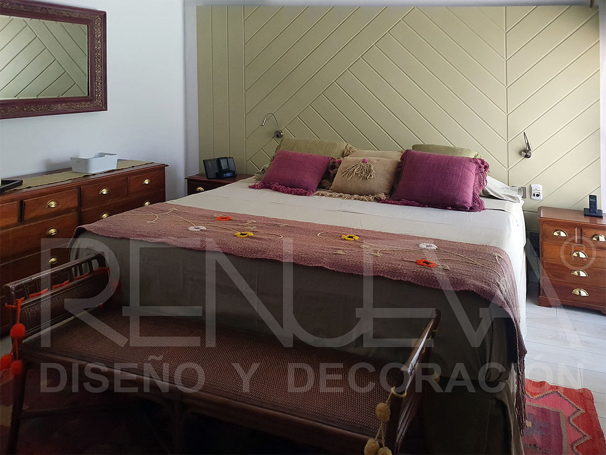 Revestimiento de pared en cabecero según diseño